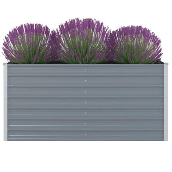 Vidaxl Ζαρντινιέρα Ψηλή Γκρι 160 X 80 X 77 Εκ. Από Γαλβανισμένο Χάλυβα image 1