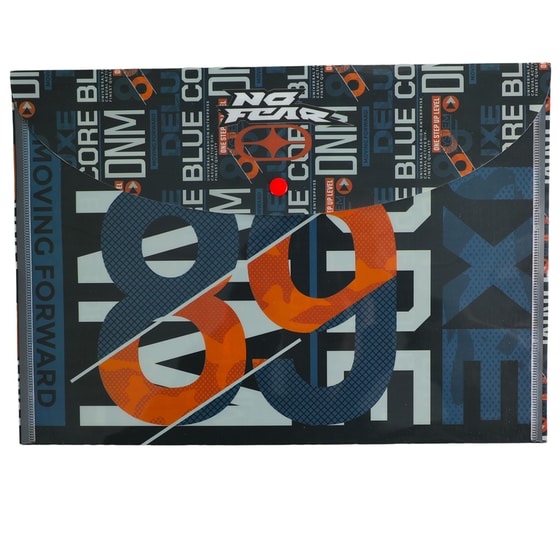 Φάκελος Back Me Up με Κουμπί A4 No Fear Blue Core image 0