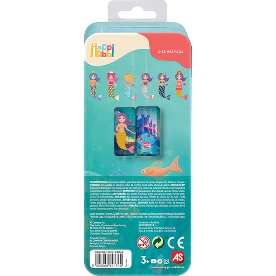 HappiHobbi Magnet Tins City Heroes/ Fashion Girl/ Mermaid Princess Εκπαιδευτικοί Χάρτινοι Μαγνήτες 1 Τμχ - Τυχαία Επιλογή Σχεδίου image 22