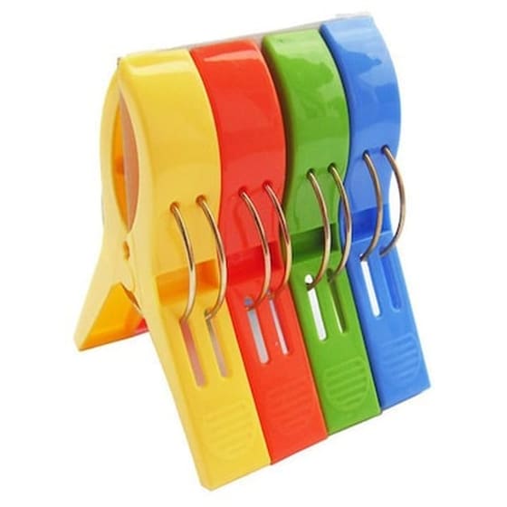 Μανταλάκια Για Πετσέτα Θαλάσσης - Σετ 4 Τμχ image 0