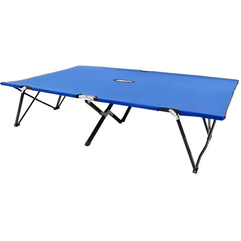 Ξαπλώστρα Παραλίας/Κήπου VidaXL Δύο Ατόμων Ατσάλινη 193x125x40 cm - Μπλε VIDAXL