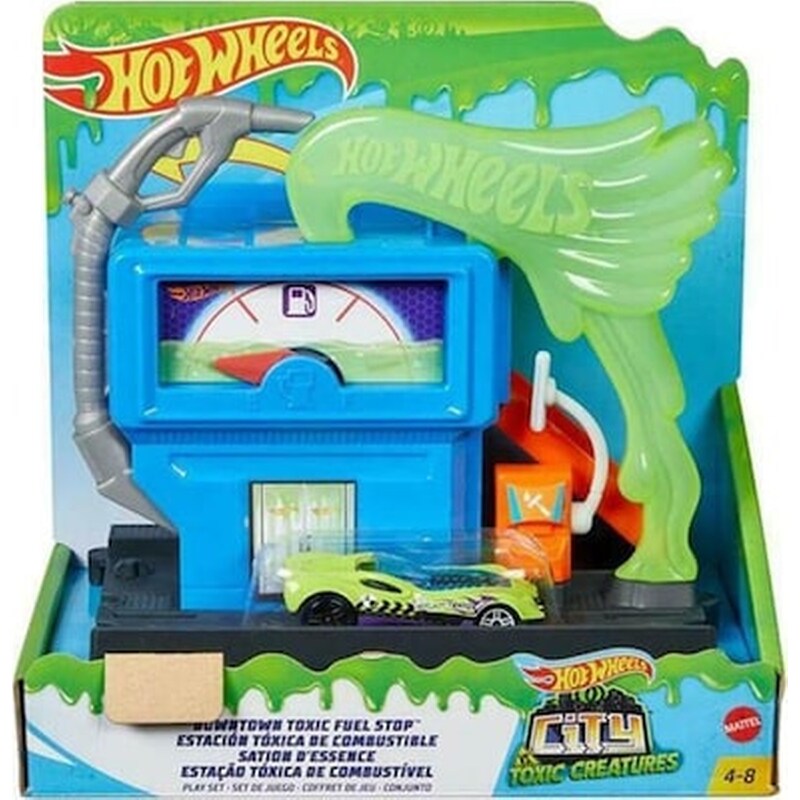 Mattel Hot Wheels City Vs Toxic Creatures – Downtown Toxic Fuel Shop (gyp37)