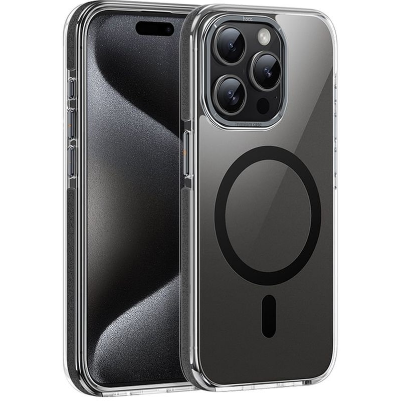 HOCO Θήκη Apple iPhone 15 Pro Max - HOCO AS6 Anti-Drop Magnetic Premium Series με MagSafe - Διάφανο