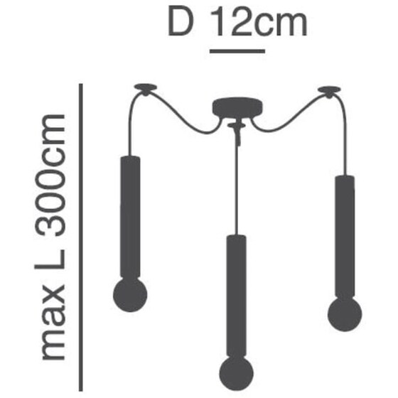 Φωτιστικό Οροφής Τρίφωτο Homelighting Adept Tube 77-8680 Μεταλλικό - Χρυσό image 3