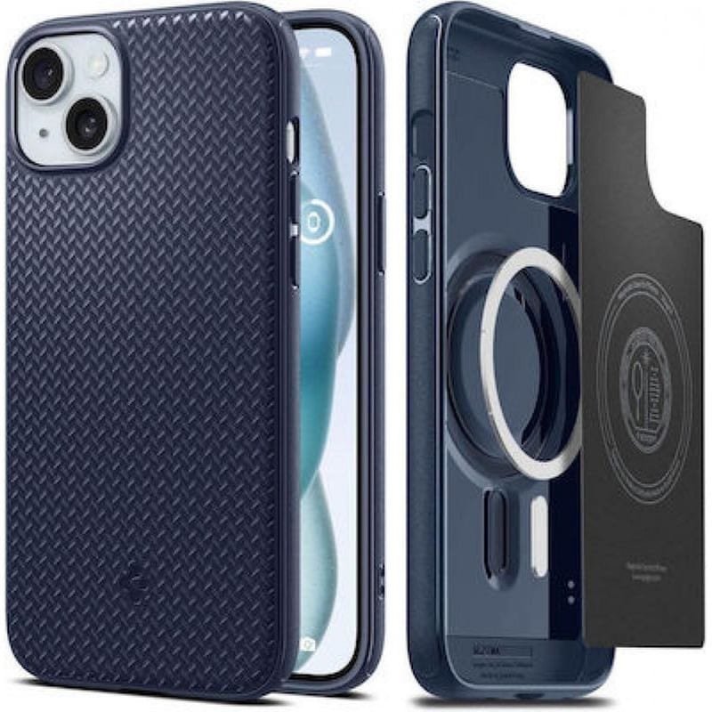 Θήκη Apple iPhone 15 Plus - Spigen MagSafe Armor - Navy Μπλε