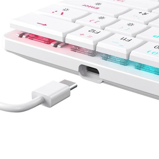 White Shark Nagamaki Ενσύρματο Gaming Πληκτρολόγιο με Red διακόπτες - White (US) image 5