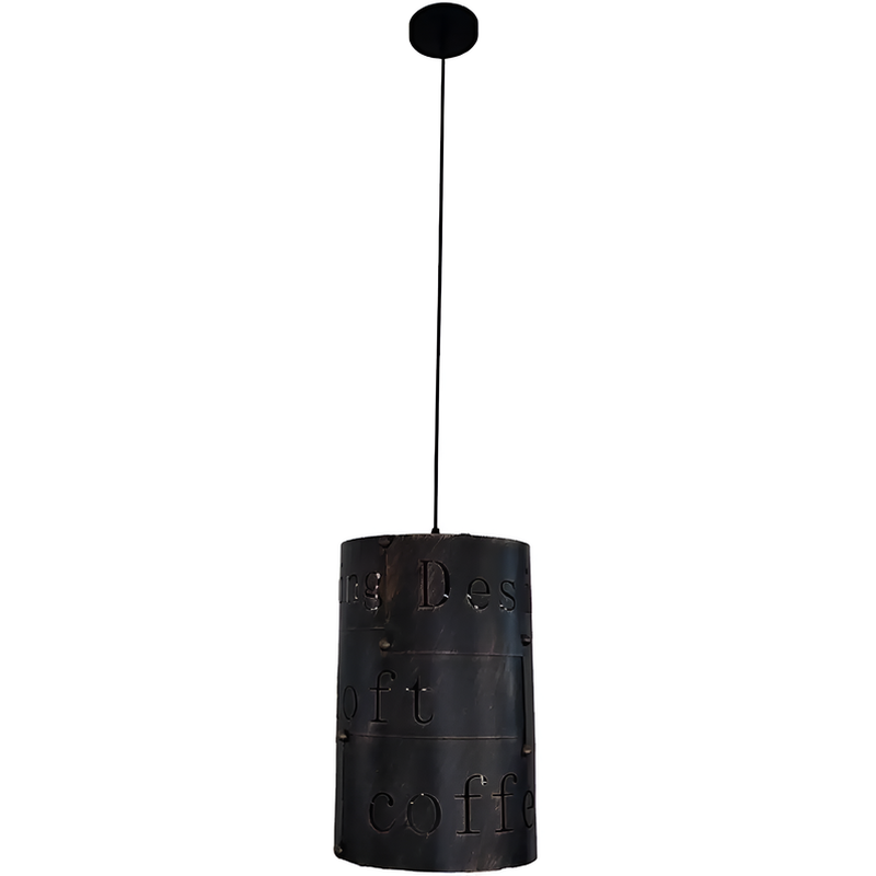 ΧΑΤΖΗΚΟΝΤΙΔΗΣ ΑΕ Κρεμαστό Φωτιστικό Οροφής Μεταλλικό Σε Κύλινδρο Ρετρό Στυλ Cofer