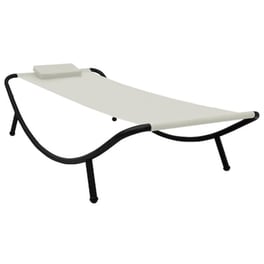 Ξαπλώστρα/ Κρεβάτι VidaXL από Ατσάλι 200x90x40 cm - Κρεμ