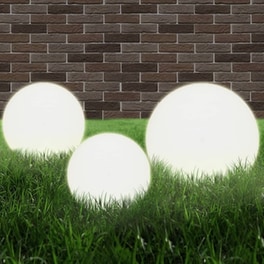 Vidaxl Φωτιστικά Μπάλα Led 3 Τεμ Σφαιρικά 20/30/40 Εκ. Ακρυλικά (pmma)