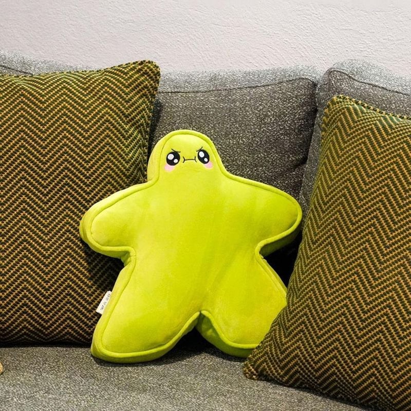 RATHSKELLERS Λούτρινο RATHSKELLERS Μαξιλάρι Meeplemoods Happy Vs Angry Apple Green (20cm)