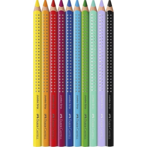 Ξυλομπογιές Faber Castell Μονόκεροι Jumbo (10 Τεμάχια) image 1