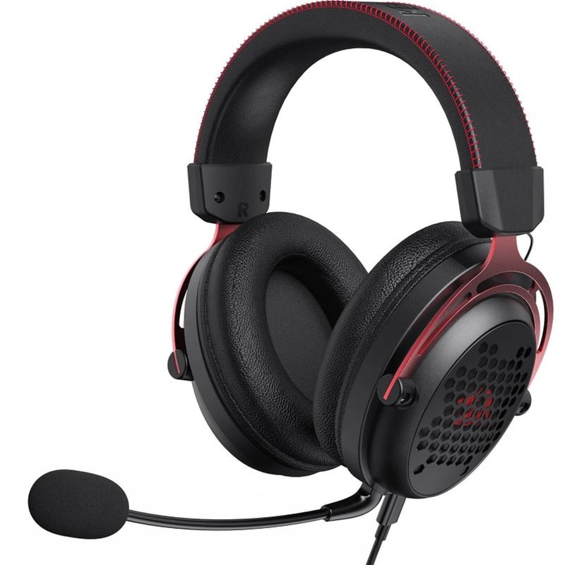 REDRAGON Redragon H386 Diomedes Gaming Ενσύρματα Ακουστικά 3.5mm/USB Μαύρα/Κόκκινα