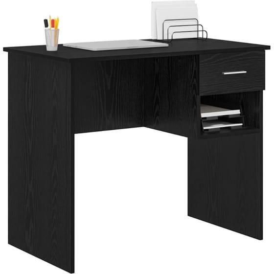 Γραφείο VidaXL από Επεξεργασμένο Ξύλο 90x49x75 cm - Μαύρη Οξιά image 2