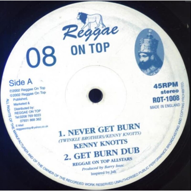 Never Get Burn / Soldiers Of Jah (LP10)