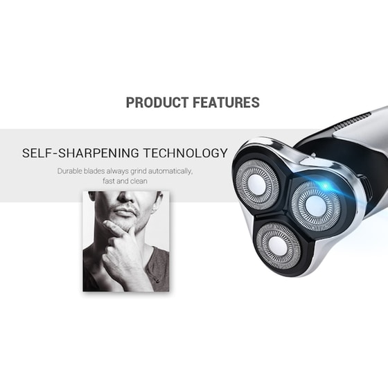 Επαναφορτιζόμενη Ξυριστική Μηχανή Kemei KM-5390 image 1