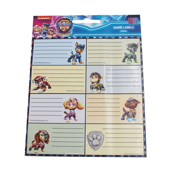 Αυτοκόλλητες Ετικέτες Gim Paw Patrol (2 Φύλλα - 16 Τεμάχια) image 0