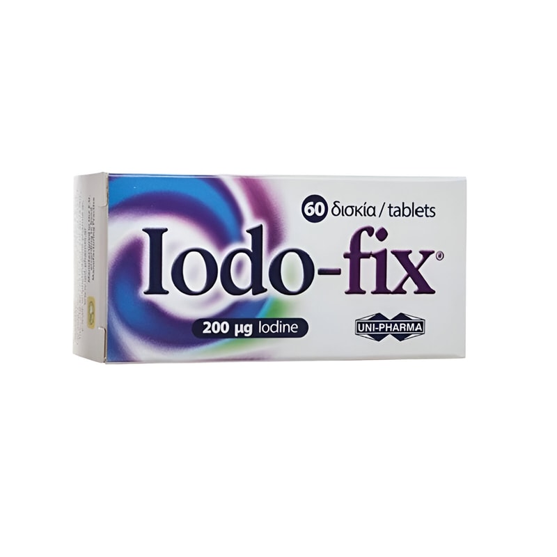 Μέταλλα Uni-pharma Iodo-fix 200μg - 60 ταμπλέτες