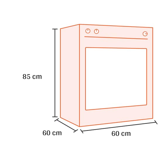 AMICA AC6122PkW 77  Lt Λευκό Ηλεκτρική Κουζίνα Κεραμική image 2