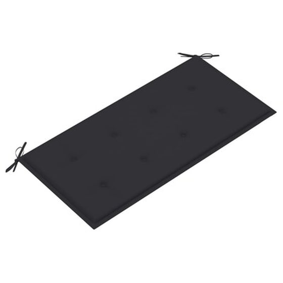 Παγκάκι Κήπου VidaXL με Μαξιλάρι 112x55x94 cm από Μασίφ Ξύλο Teak - Ανθρακί image 5