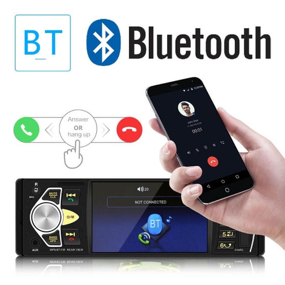 Ηχοσύστημα με Οθόνη Αφής 4.1" Bluetooth 1-DIN 4022D - Μαύρο image 3