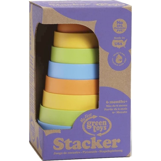 Green Toys Παιχνίδι Στοίβαξης Πυραμίδα Κυλίνδρων (STK01R) image 0