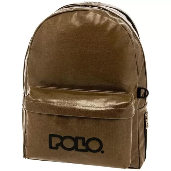 Τσάντα Πλάτης Polo Vinyl Σχολική Σε Λαδί Χρώμα image 0