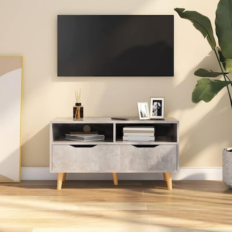 Έπιπλο Τηλεόρασης VidaXL από Μοριοσανίδα 90x40x48.5cm - Γκρι