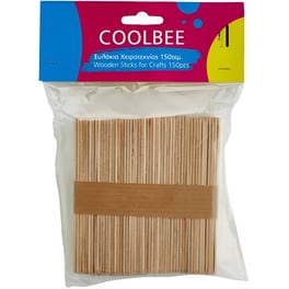 Ξυλάκια Χειροτεχνίας Coolbee (150 Τεμάχια )
