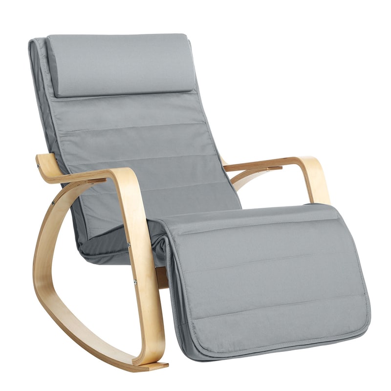 SONGMICS Κουνιστή Πολυθρόνα Relax Songmics 67x125x91 cm - Γκρι