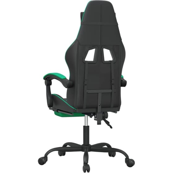 Καρέκλα Gaming VIDAXL 3143857 με Υποπόδιο από Τεχνητό Δέρμα - Μαύρο image 2
