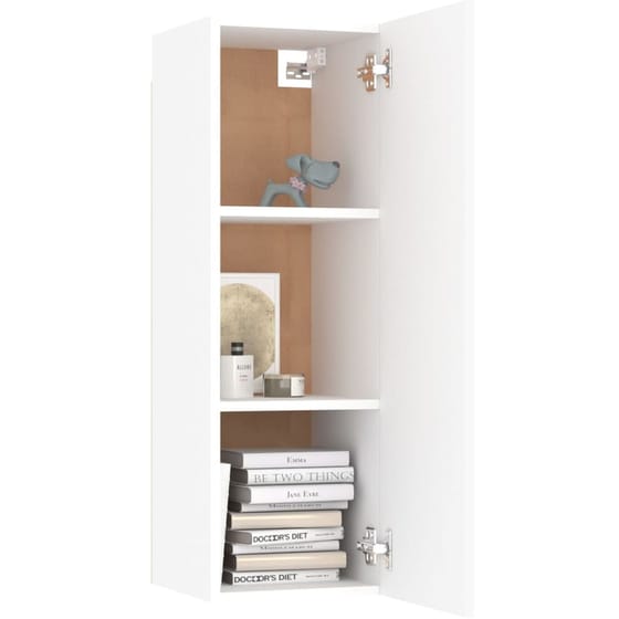 Έπιπλα Τηλεόρασης VidaXL Μοριοσανίδα 2 Τμχ 30.5x30x90cm - Λευκό image 9