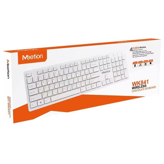 Meetion Mt-wk841 2.4g Ασύρματο Πληκτρολόγιο Άσπρο image 2