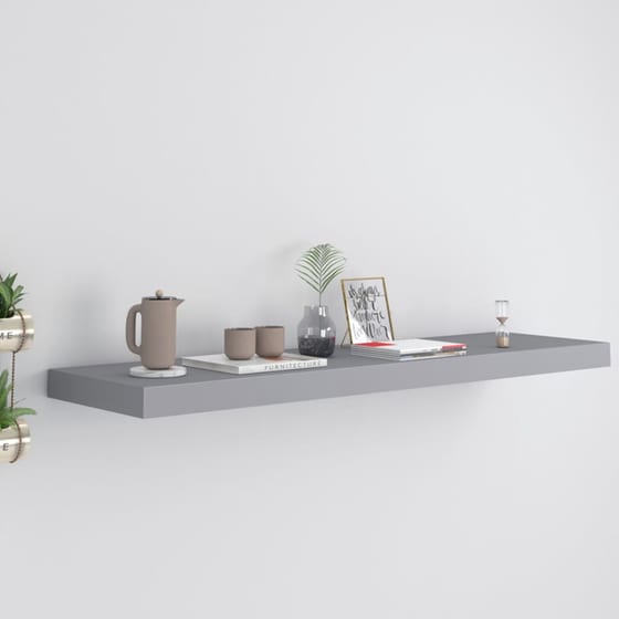 Ράφι Τοίχου VidaXL από MDF 90x23.5x3.8 cm - Γκρι image 1