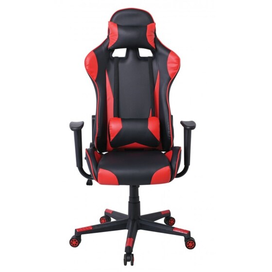 Gaming Καρέκλα Γραφείου Woodwell BF8050 από Τεχνητό Δέρμα - Μαύρη/Κόκκινη image 2