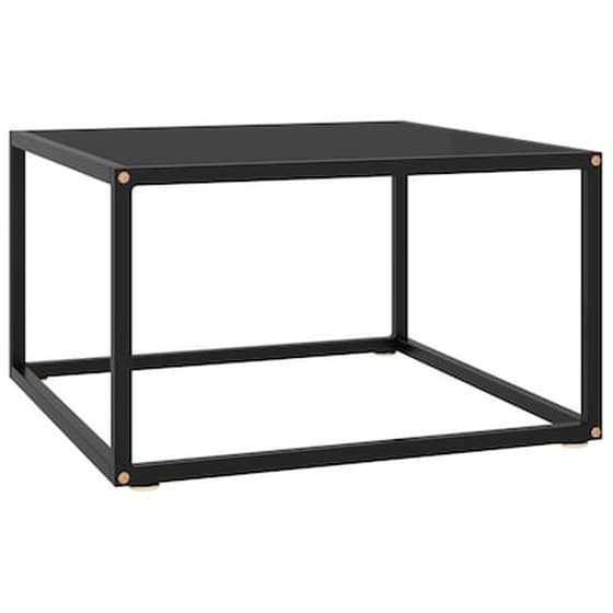 Τραπεζάκι Σαλονιού VidaXL από Γυαλί 60x60x35cm - Μαύρο image 0