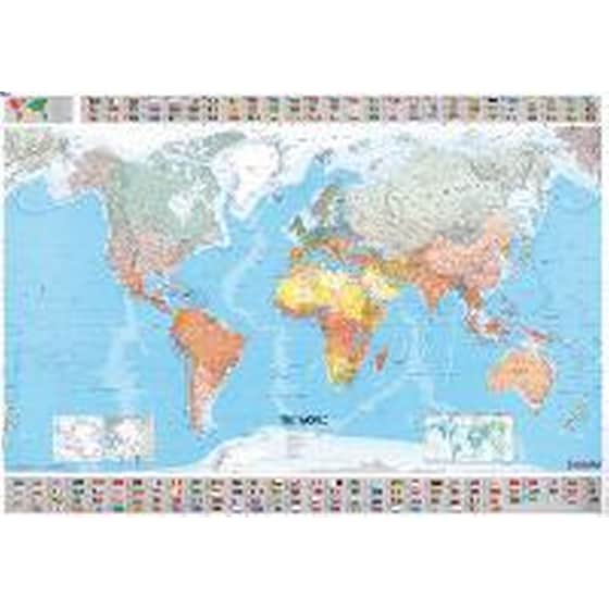 World - Michelin rolled & tubed wall map Encapsulated image 0