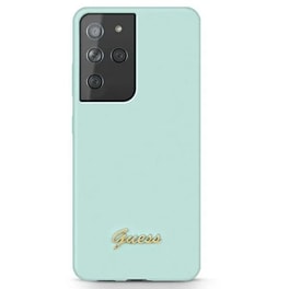 Θήκη Samsung Galaxy S21 Ultra 5G - Guess Vintage Script Logo Collection - Γαλάζιο