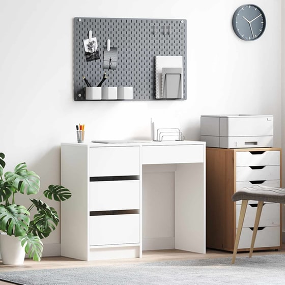 Γραφείο VidaXL από Επεξεργασμένο Ξύλο 90x37,5x75 cm - Λευκό image 2