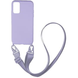 Θήκη Samsung Galaxy A03s - Sonique Carryhang Liquid Silicone Strap - Λιλά