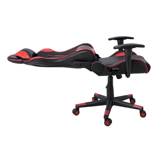 Gaming Καρέκλα Γραφείου Woodwell BF8050 από Τεχνητό Δέρμα - Μαύρη/Κόκκινη image 4