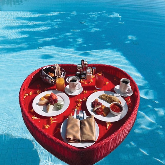 Δίσκος Πισίνας Floating Breakfast 80 cm Καρδιά- Κόκκινος image 3