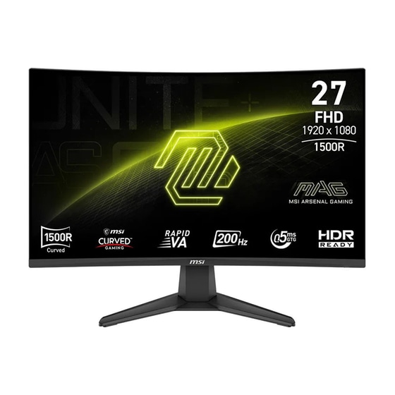MSI MAG 276CF E20 Gaming monitor 27" Full HD IPS Curved  200Hz 0.5 ms image 0