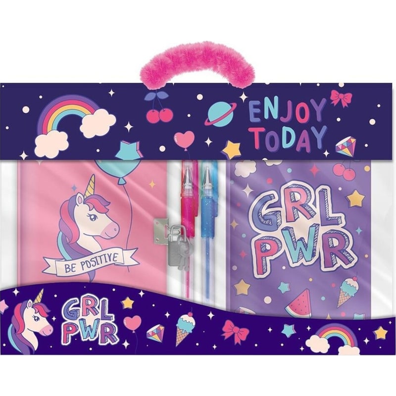 MUST Ημερολόγιο Must με Κλειδαριά Σημειωματάριο και 2 Στυλό Gel Girl