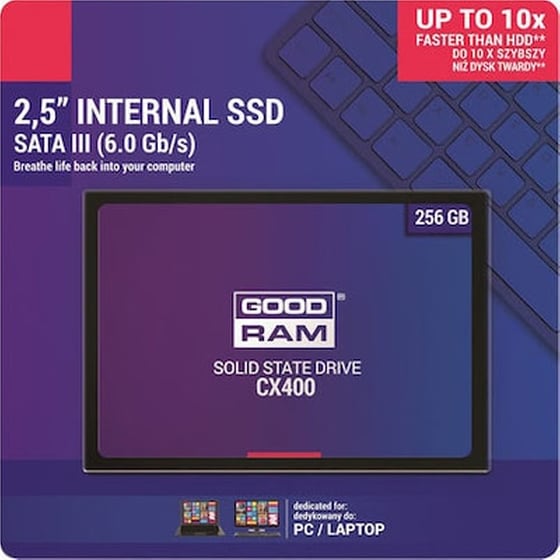 Εσωτερικός SSD Goodram CX400 SATA III 25" 256GB image 1