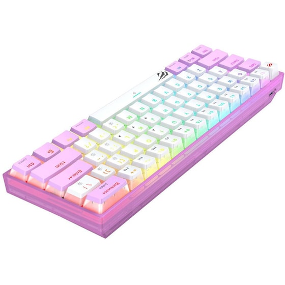 Havit KB877L Gaming Μηχανικό Πληκτρολόγιο με RGB φωτισμό Λευκό (US) image 3