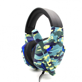 Komc G306 Gaming Ενσύρματα Ακουστικά 3.5mm/USB με LED Φωτισμό - Navy Camouflage