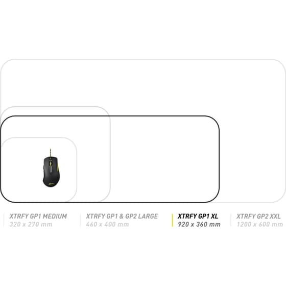 Xtrfy GP1 Gaming Mouse Pad XXL 920mm Μαύρο image 3