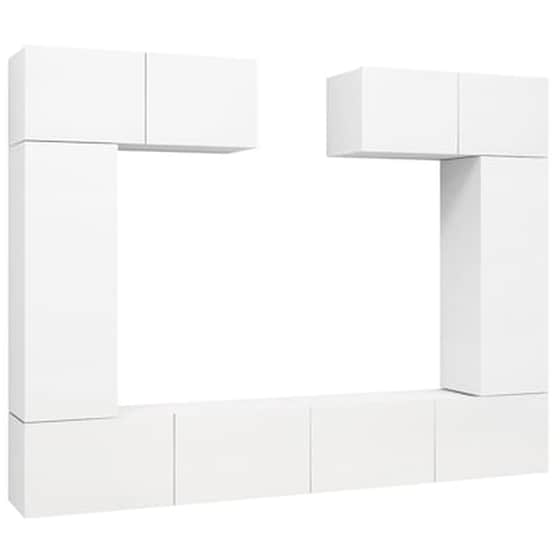 Έπιπλα Τηλεόρασης Vidaxl Μοριοσανίδα 6 Τμχ 30.5x30x60 cm - Λευκό image 2