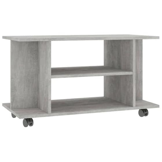 Vidaxl Έπιπλο Tv Με Ρόδες Γκρι Σκυροδέματος 80x40x40 Εκ. Μοριοσανίδα image 2