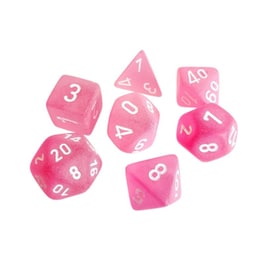 Σετ Ζάρια 7 Dice Chessex Translucent Pink/White Polyhedral